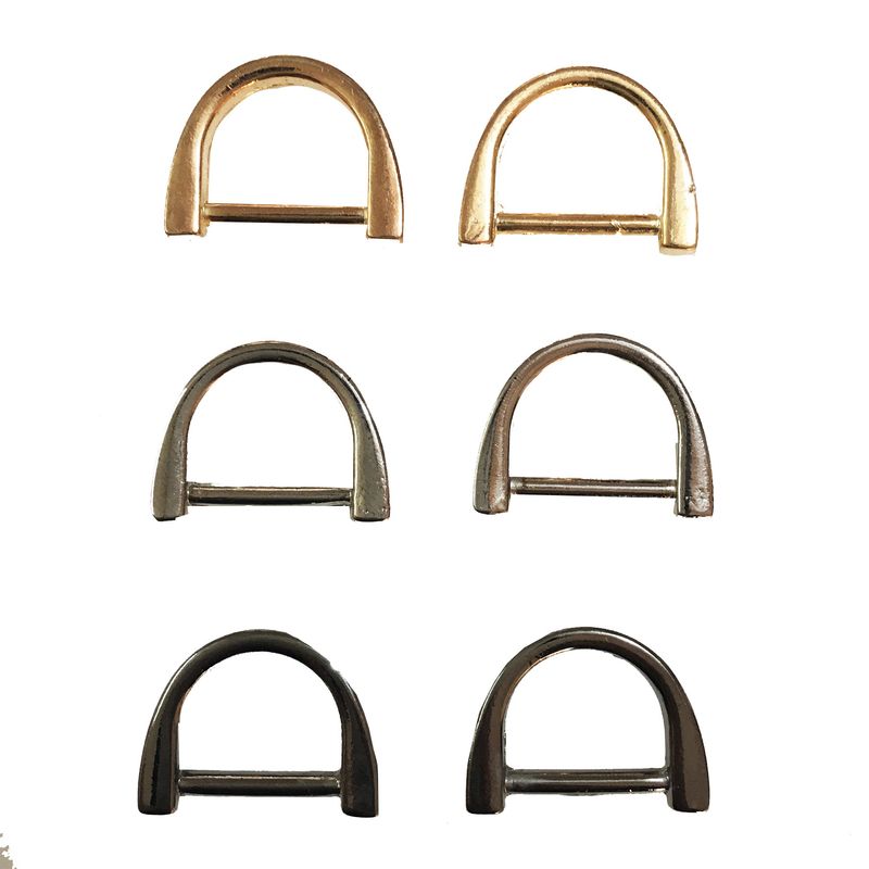 یراق کیف دوزی مدل نیم گرد y 2cm 6clr بسته 6 عددی